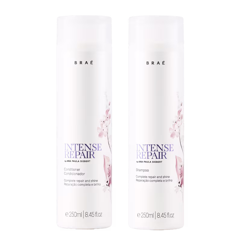 Braé Intense Repair Kit Shampoo 250ml + Condicionador 250ml + Óleo Capilar 60ml + Fluído Spray 260ml + Máscara 200g