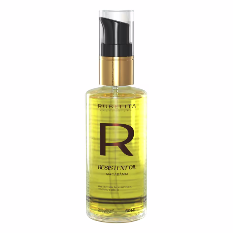 Óleo Capilar Reparador Rubelita Professional Resistent Oil Macadâmia, 60ml.