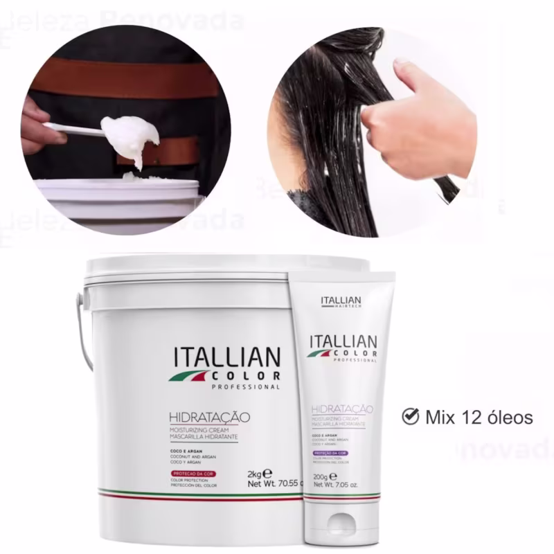 Máscara de Hidratação Capilar Itallian Color Profissional 200g