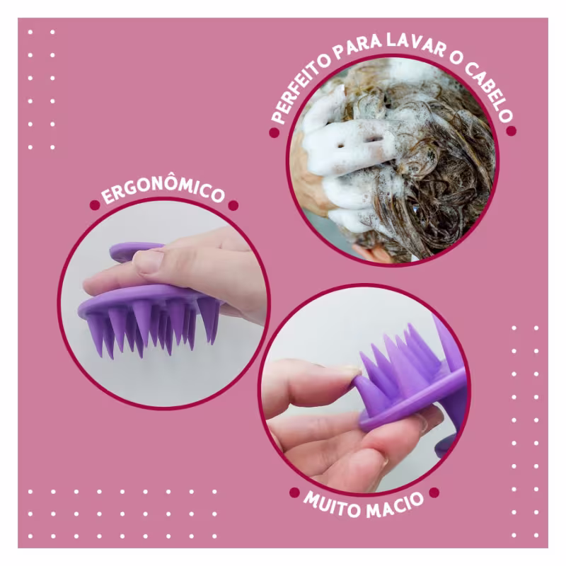 Escova Massageadora Capilar NYBC Beauty Silicone, 1 unidade.