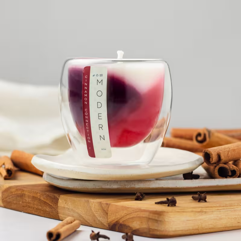 Vela Aromática Velart Modern Cinnamon Connection Color, 80g.