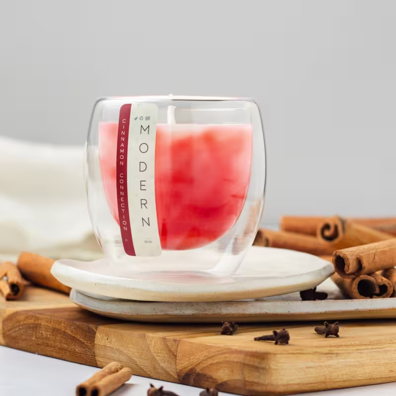 Vela Aromática Velart Modern Cinnamon Connection Marble, 80g.