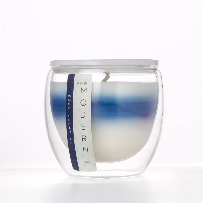 Vela Aromática Velart Modern Wood Serenity Stripe, 80g.