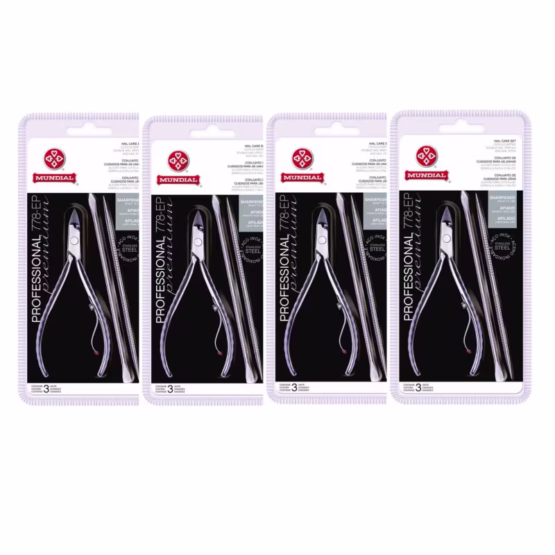Kit 4 Alicate 4 Espátula 4 Palito 778 Profissional Mundial