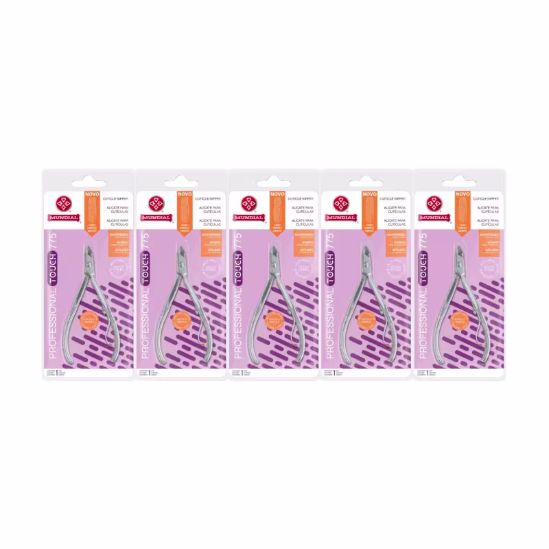 Kit 5 Alicate Cutícula 775 Touch Profissional Unha Mundial