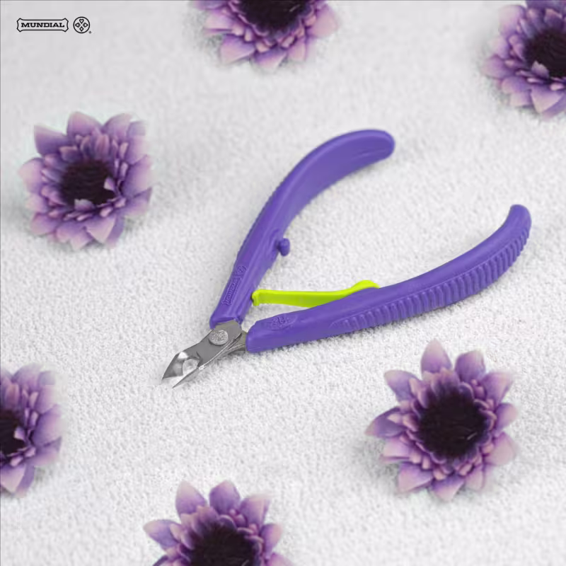 Kit 6 Alicate De Cutícula Com Espátula Flex 168-RL Mundial