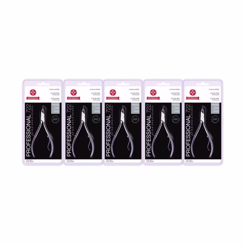 Kit 5 Alicate De Cutícula 722 Premium Profissional Mundial