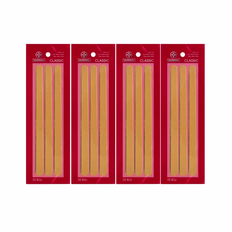 Kit 24 Lixas De Unha Descartável Tradicional BC-100 Mundial