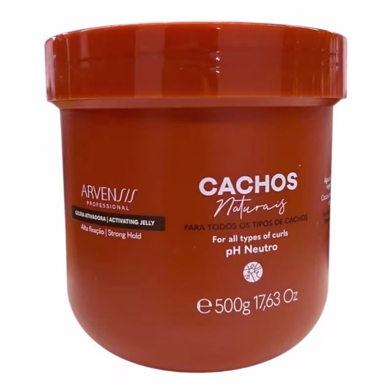 Kit Arvensis Professional Cachos Naturais - Shampoo 1L + Ativador De Cachos 1L + Máscara 500g + Geleia Alta Fixação 500g