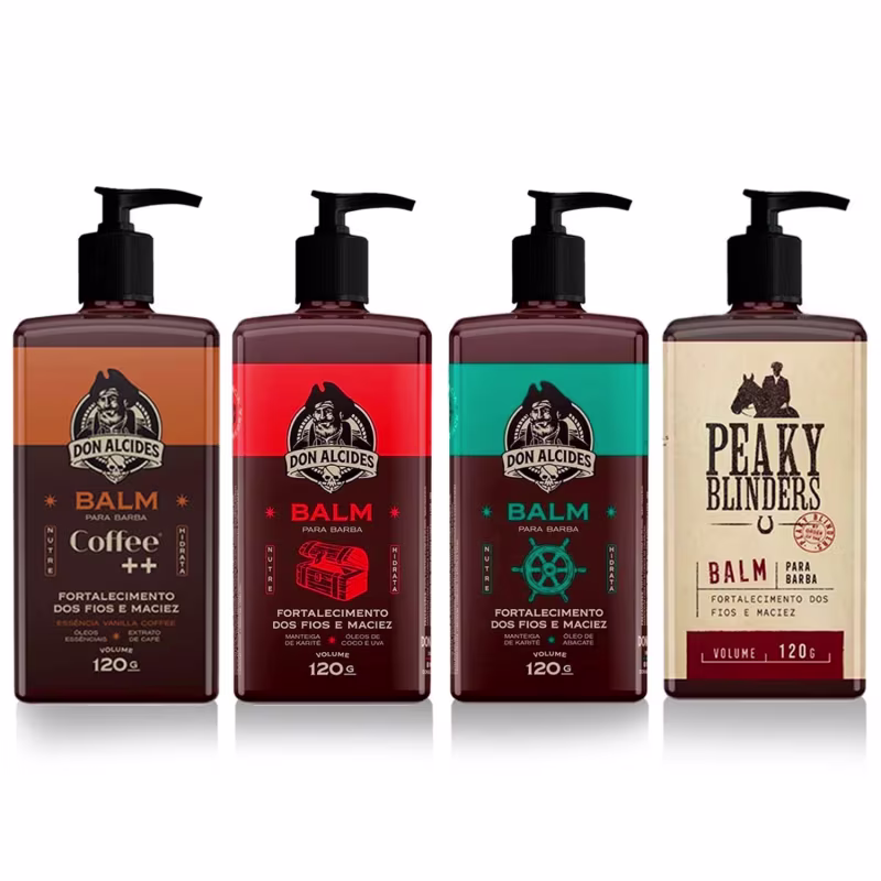 4x Balm Barba Negra Coffee Calico Peaky Blinders Don Alcides