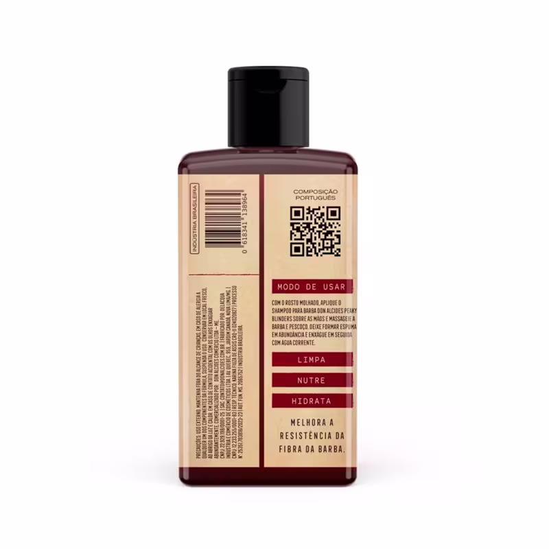 Kit 4x Shampoo Barba Negra Lemon Peaky Guaraná Don Alcides