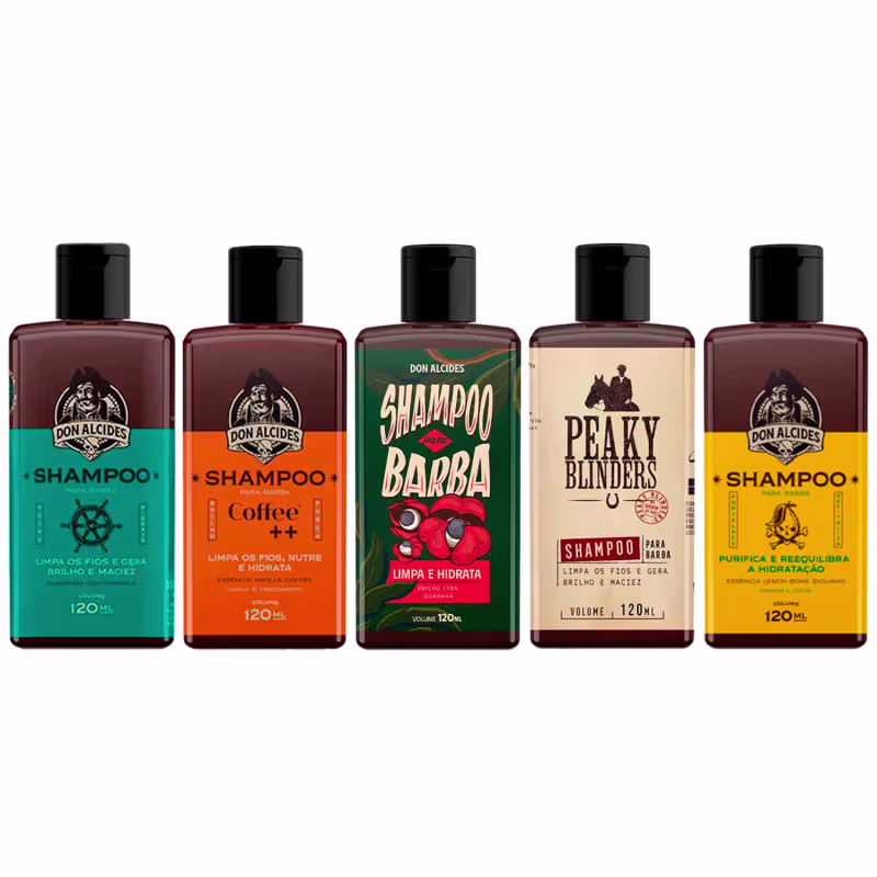 Shampoo Barba Calico Coffe Guaraná Peaky Lemon Don Alcides