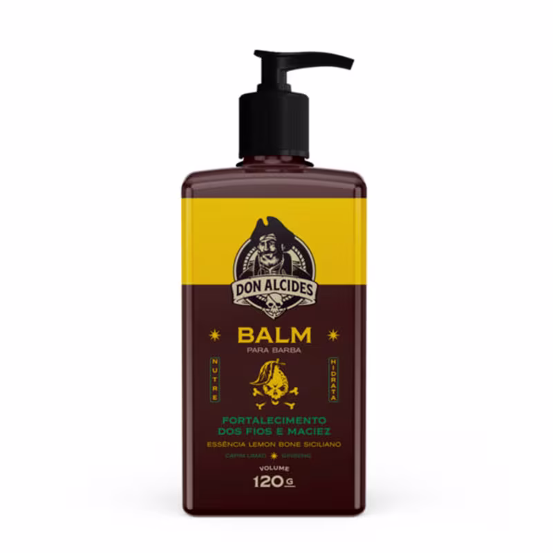 4x Balm Lemon Coffee Peaky Guaraná Para Barba Don Alcides