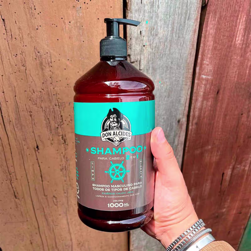 Kit Shampoo Balm Grande Calico Jack Pente Curvo Don Alcides
