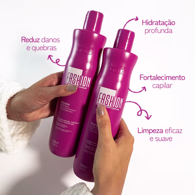 Shampoo Cronograma Capilar 1L - Fashion Gold