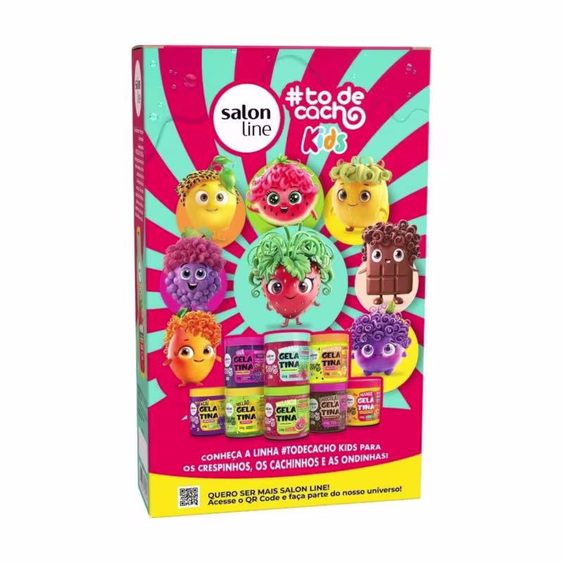 Kit Morango com Shampoo + Condicionador e Creme de Pentear Kids