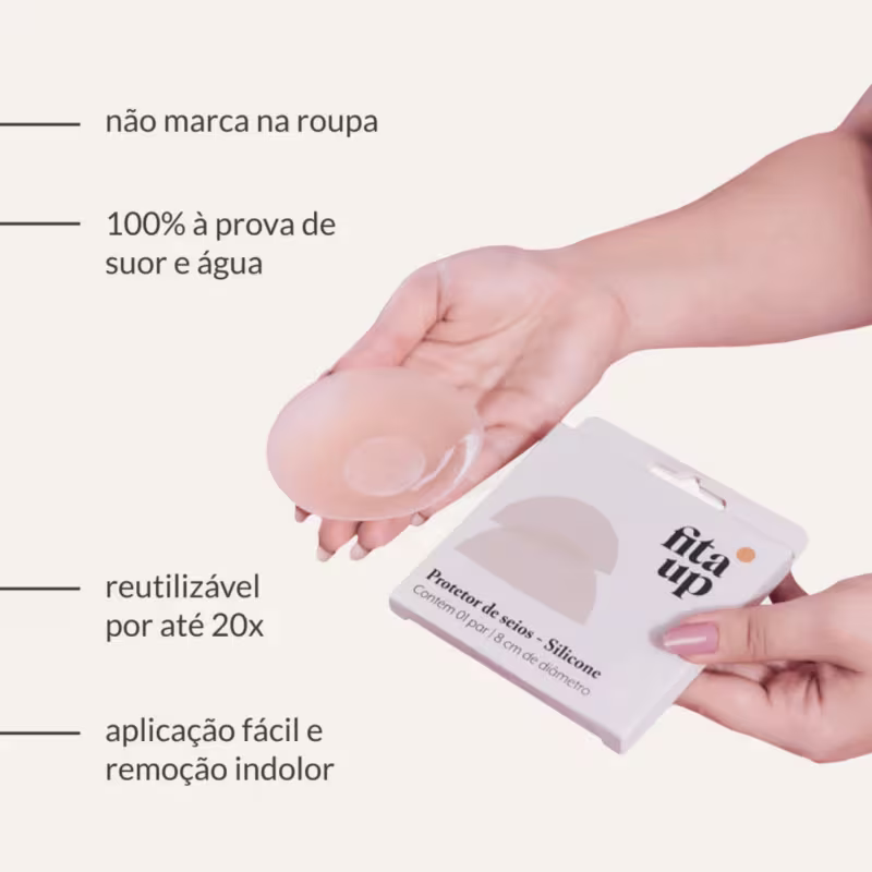 não marca na roupa
100% à prova de
suor e água
reutilizável
por até 20x
aplicação fácil
remoção indolor