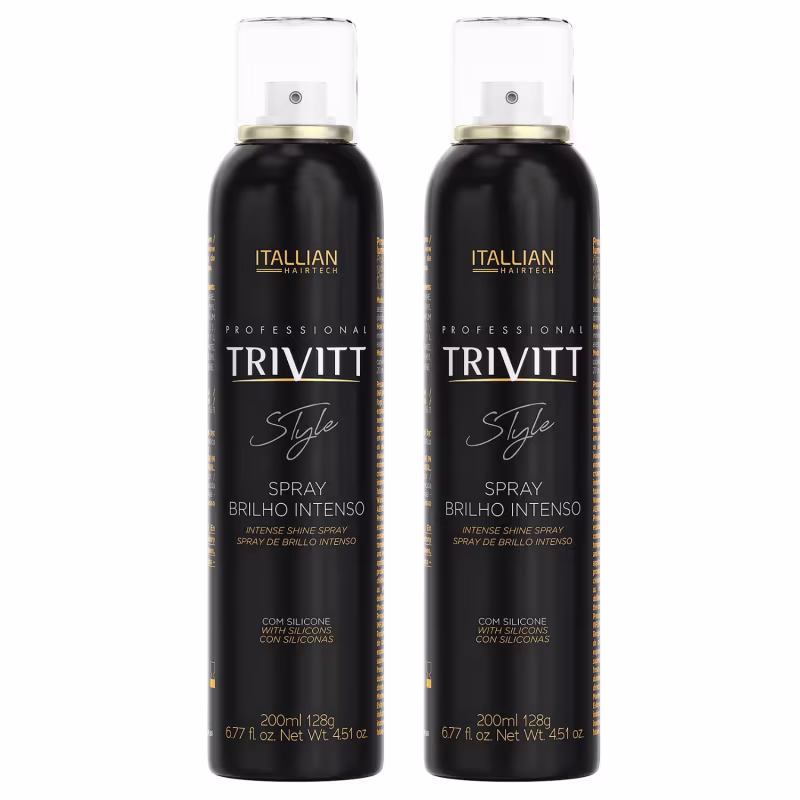 KIT TRIVITT STYLE SPRAY DE BRILHO INTENSO 2 UNIDADES ITALLIAN