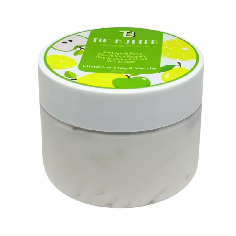 Manteiga Corporal Limão E Maça Verde Hidrata TikBalm 250g