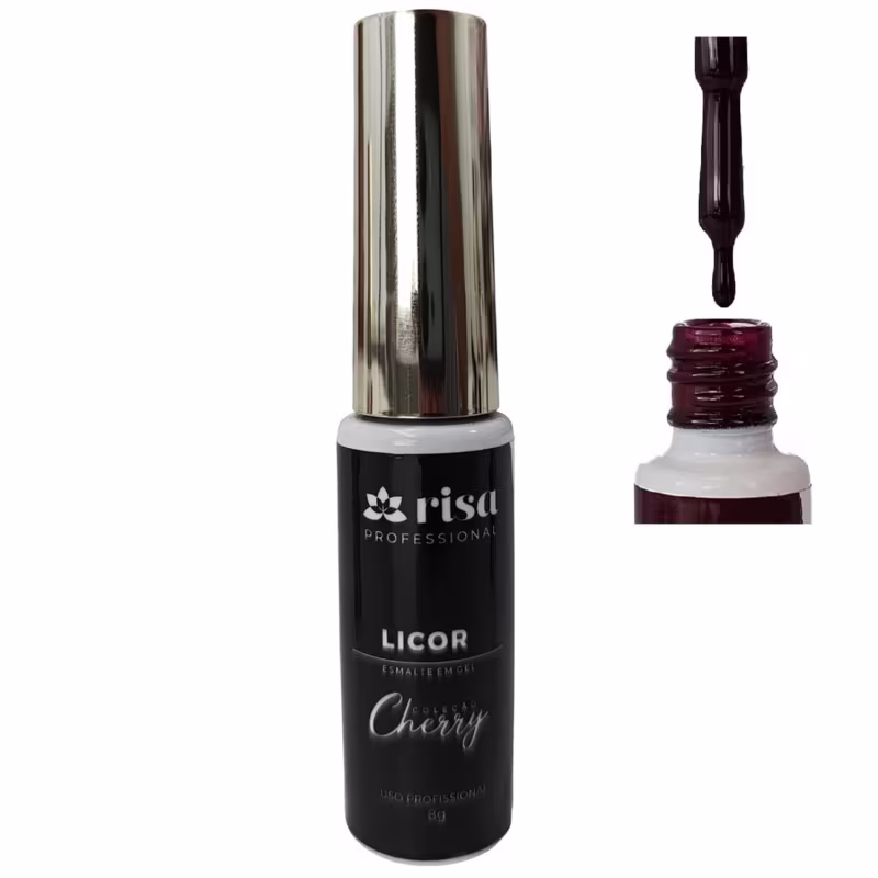 RISA - Coleção Cherry de Esmaltes em Gel Led / Uv com 6 Lindos Tons de Vermelhos - 8g