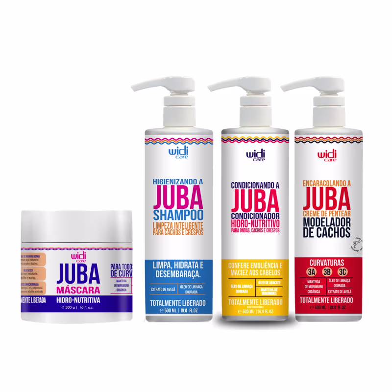 Kit Widi Care Juba Shampoo, Condicionador, Encaracolando, Máscara 500g