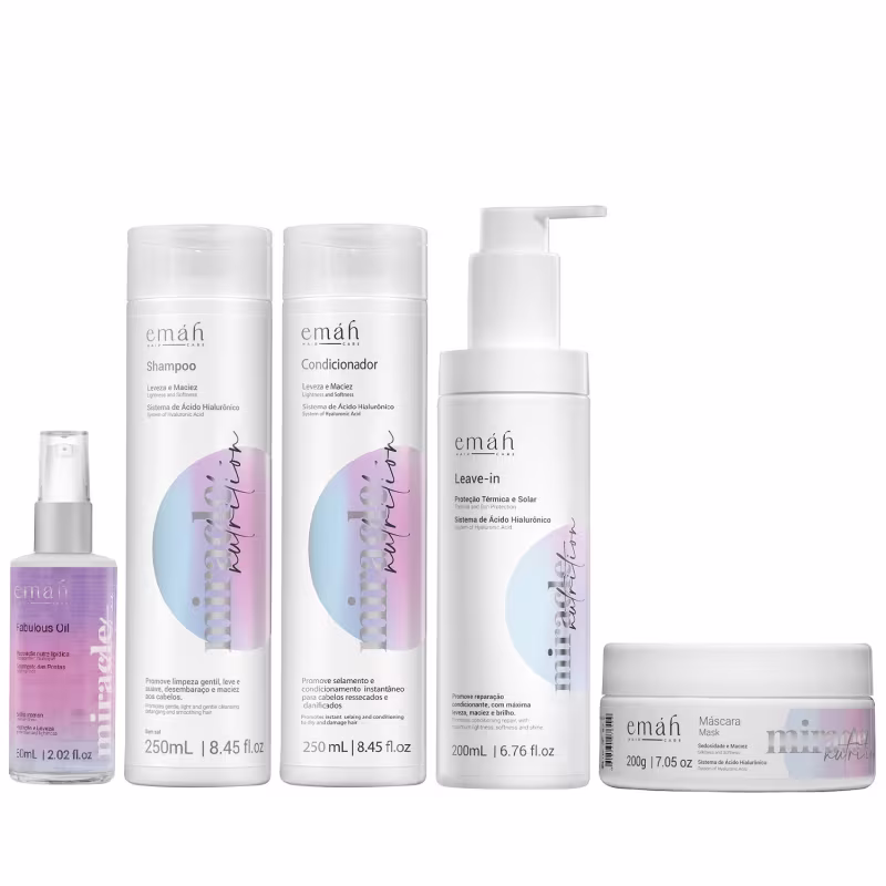 Kit Emáh Miracle Nutrition Power Essential com 5 produtos