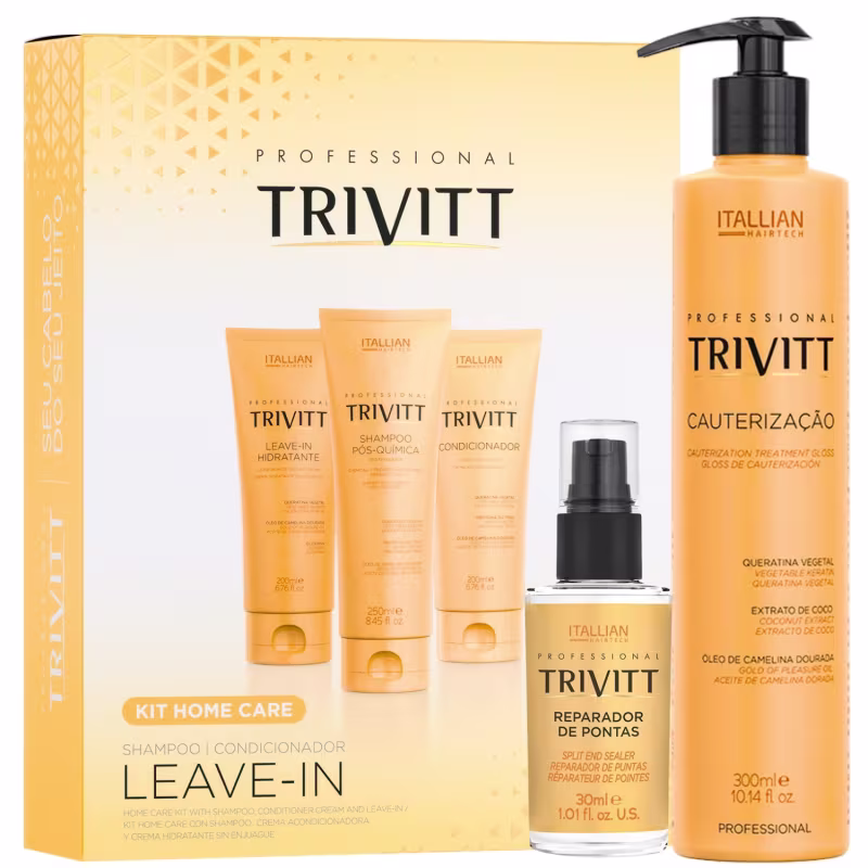 KIT HOME CARE LEAVE-IN CAUTERIZAÇÃO E REPARADOR DE PONTAS TRIVITT