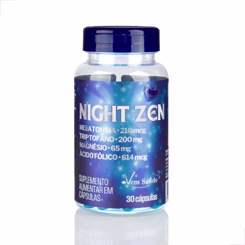 Suplemento Vitamínico NightZen Melatonina Natural, da marca Vem Saúde.