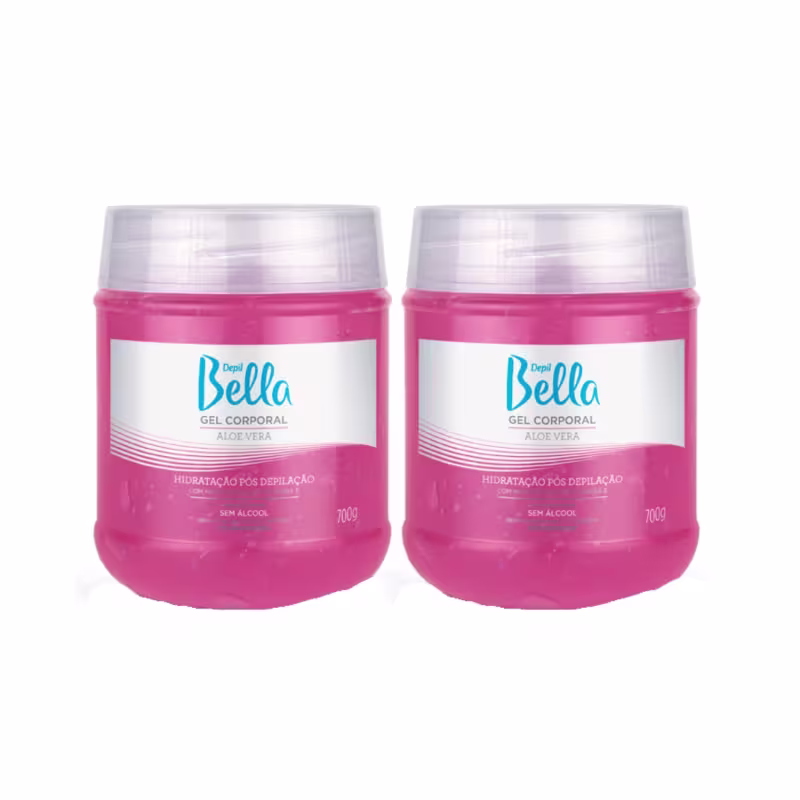 Kit 2 Gel Pós Depilação Corpo Hidrata Aloe Vera Depil Bella