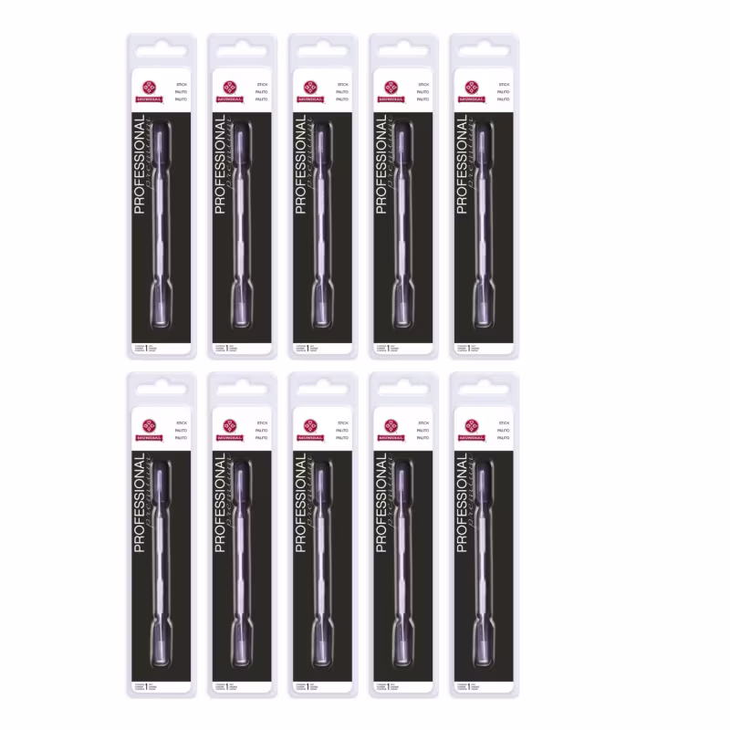 Kit 10 Palito Limpador Unhas Instrumento 375M Inox Mundial