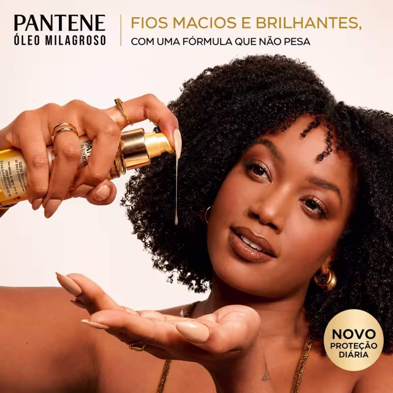 Óleo Capilar Milagroso Nutrição Brilho e Proteção Pro-v Miracles 95ml Pantene