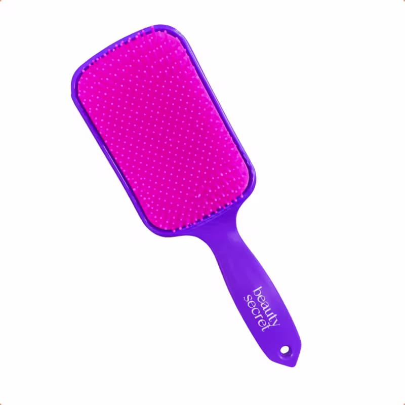 Escova Raquete Rosa/Roxo Beauty Secret Desembaraçar Total Sem Esforço