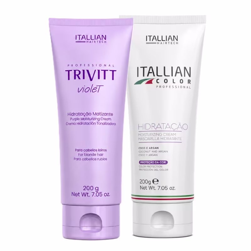 Máscara Trivitt Matizante + Hidratação Itallian Color – Cabelos Sedosos e Sem Amarelado