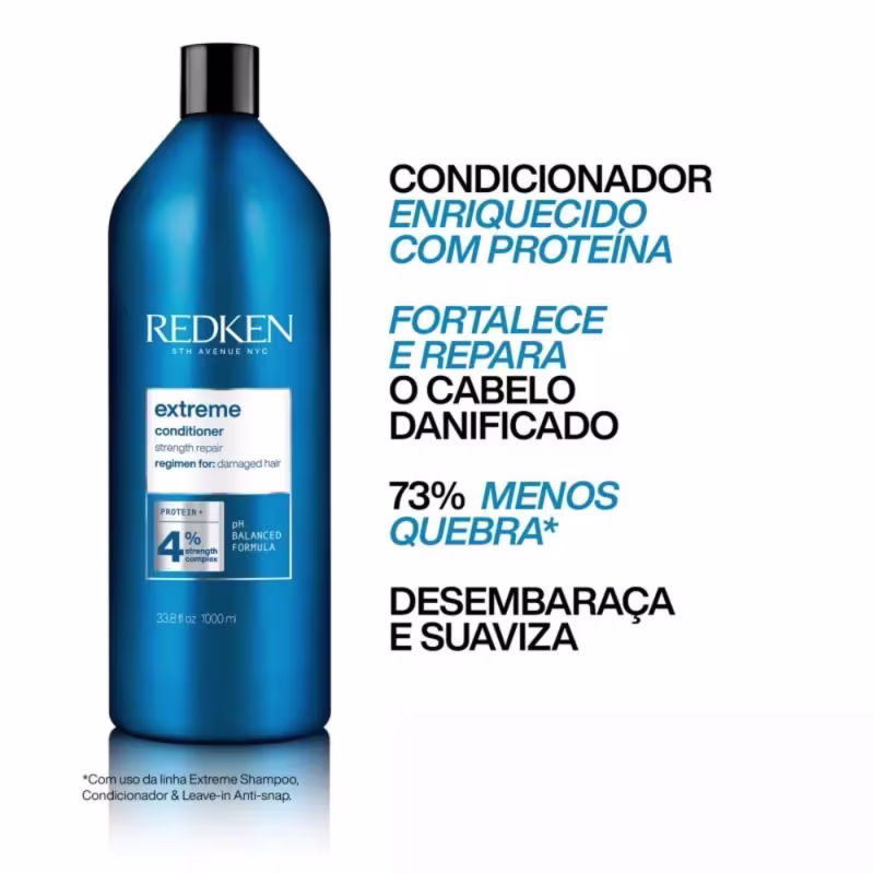 Redken Extreme Shampoo + Condicionador 1L + Redken One United 25 Benefits Leave-in 400ml