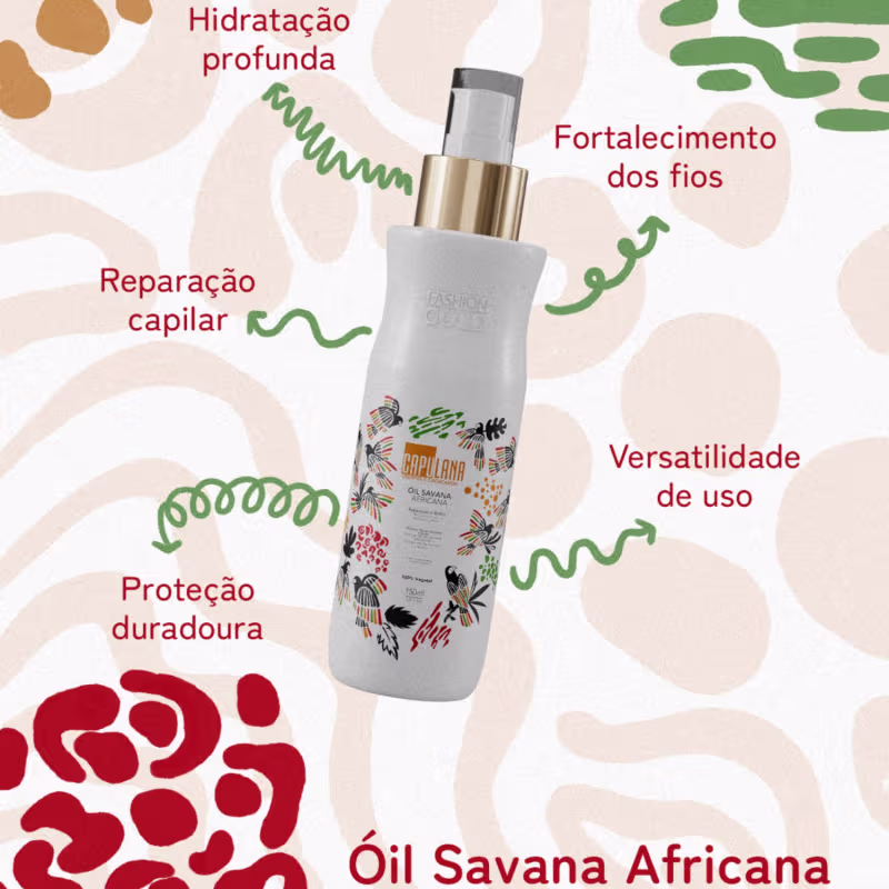 Óleo Capilar Savana Africana 150ml Capulana - Fashion Gold