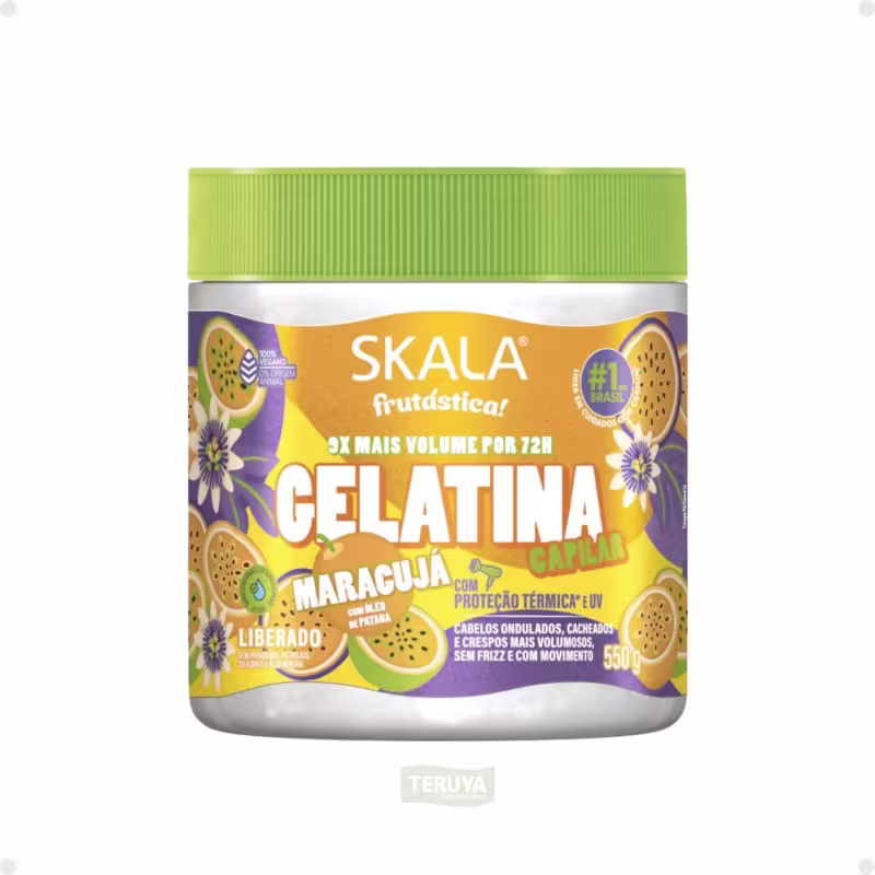Kit Skala Frutástica Maracujá: Creme de Tratamento 1000g e Gelatina Capilar 550g
