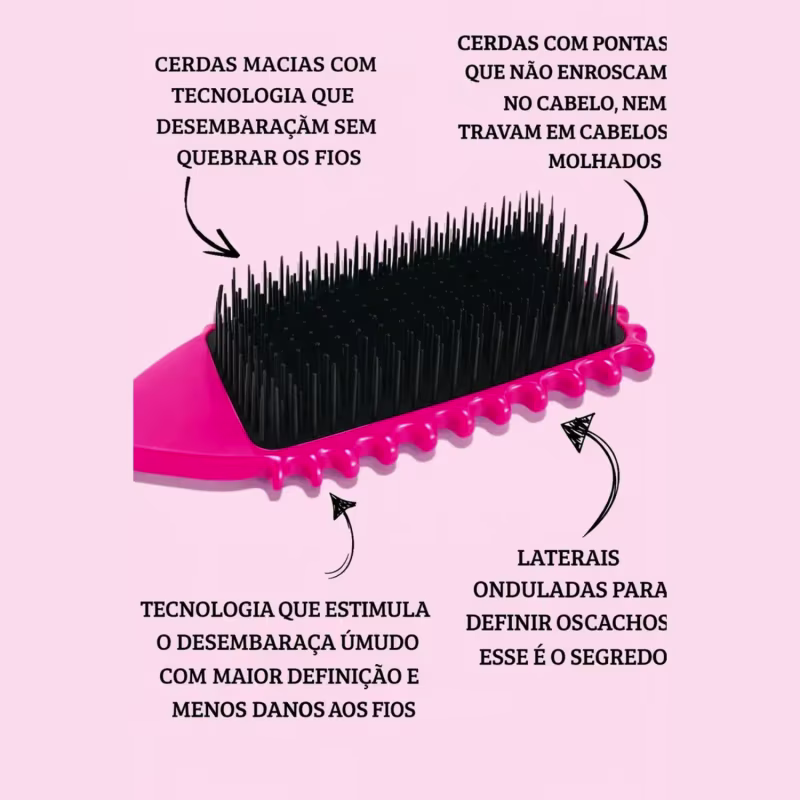 Escova Onda Bounce Curl para fitagem, separar cachos, mechas cores sortidas