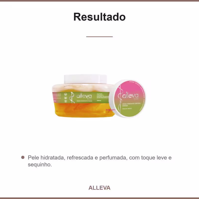 Geléia Hidratante Corporal 250ml Alleva  - MANGA