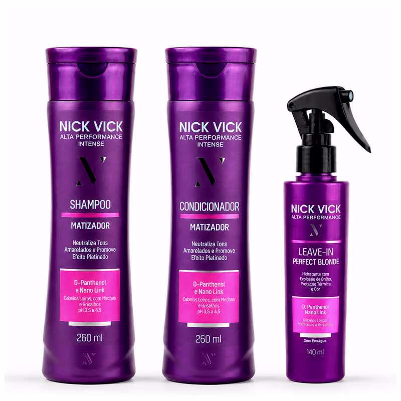 Kit NICK VICK Matizador Loiros (Shampoo, Cond. e Spray Loiros Iluminados)