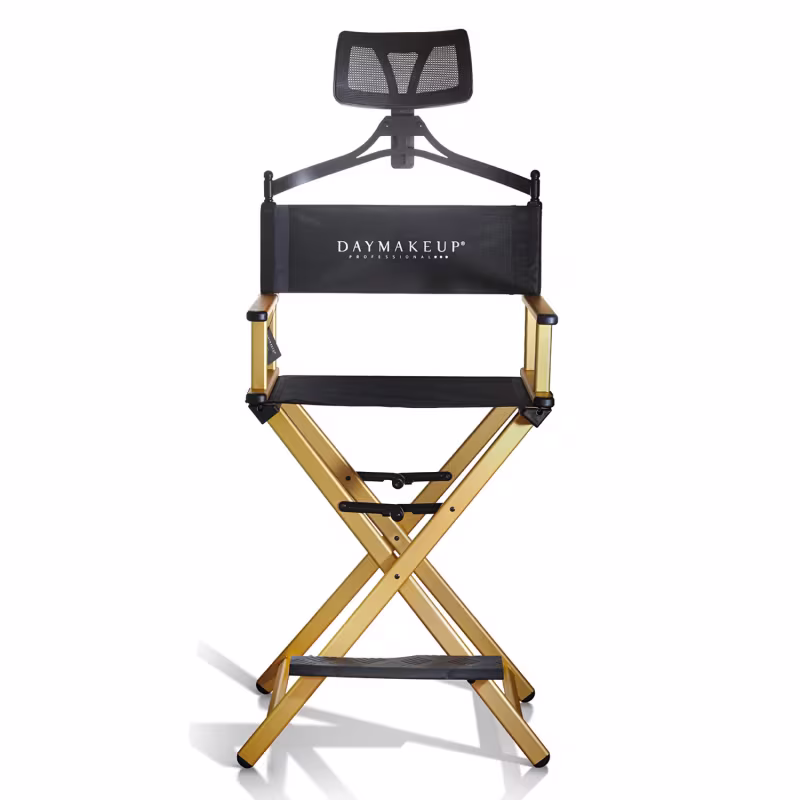 Cadeira Gold  Dobravel Portatil Maquiagem Diretor Maquiador