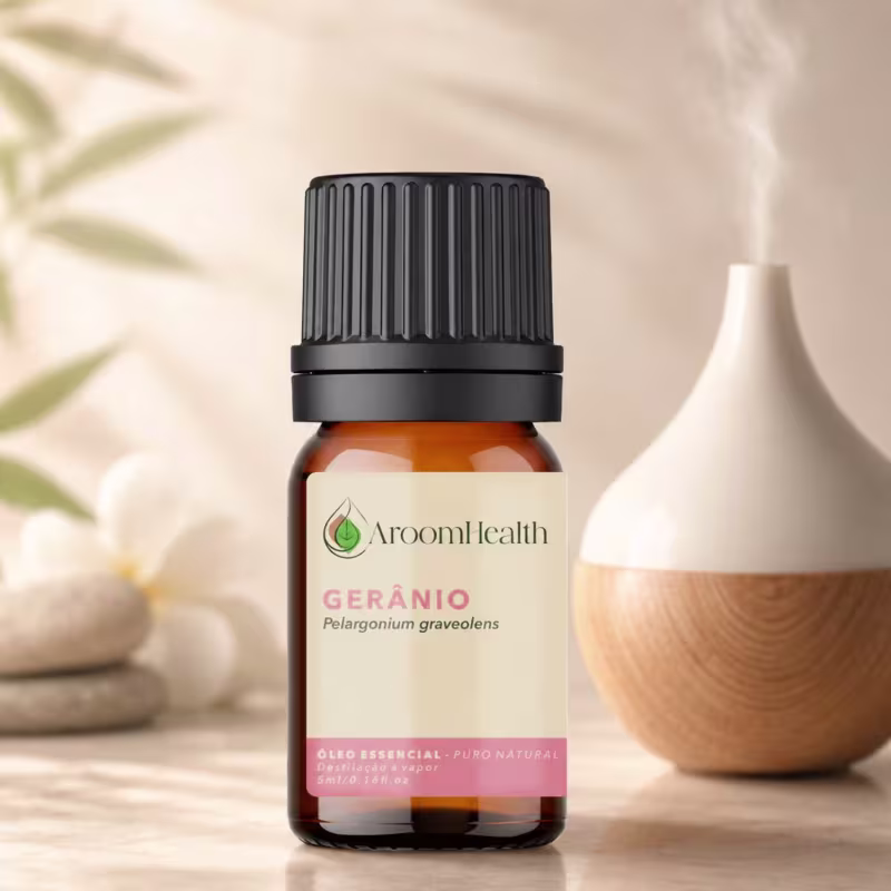 Óleo Essencial Puro Natural de Gerânio 5 ml