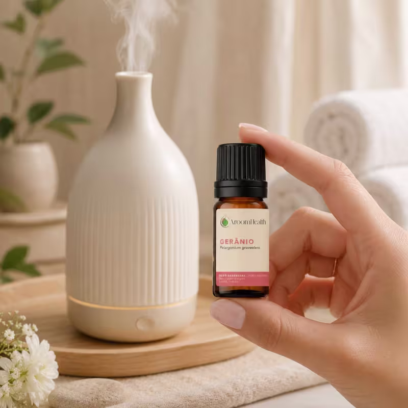 Óleo Essencial Puro Natural de Gerânio 5 ml