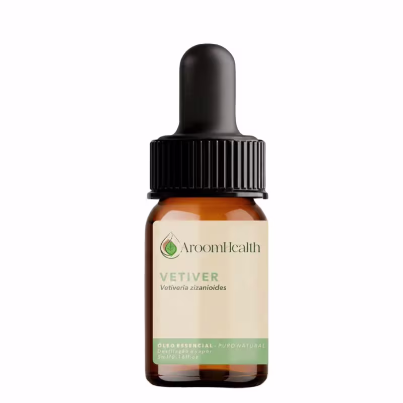 Óleo Essencial Puro Natural de Vetiver 5 ml
