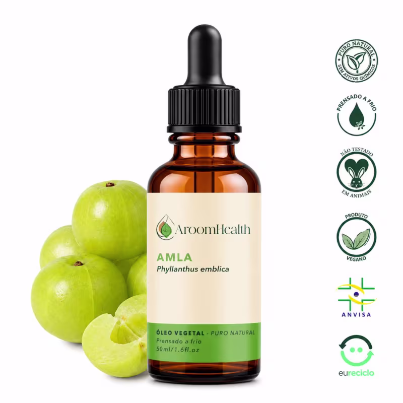 Óleo Vegetal Puro Natural Prensado a Frio de Amla 50ml