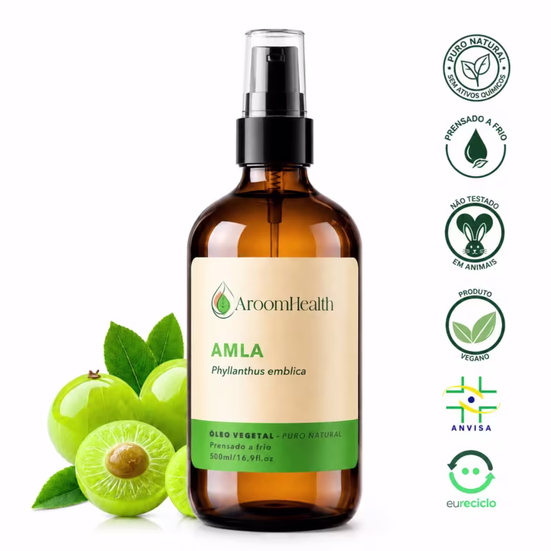 Óleo Vegetal Puro Natural de Amla 500 ml