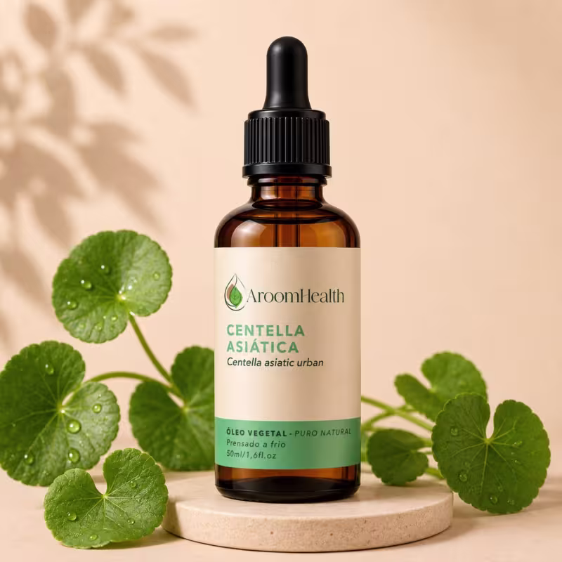 Óleo Vegetal Puro Natural Prensado a Frio de Centella Asiática 50ml