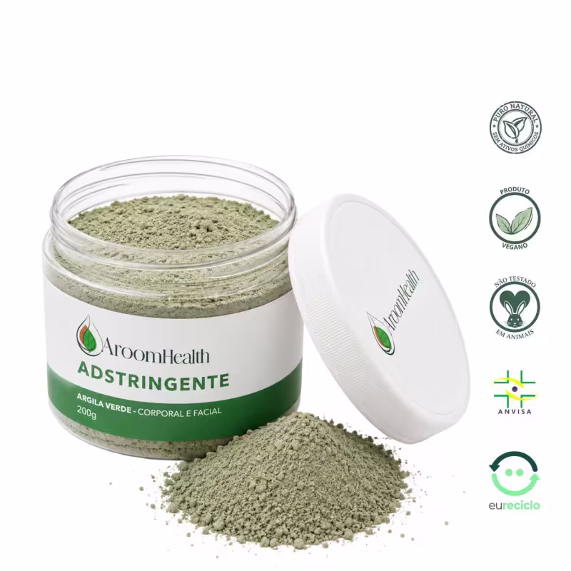  Argila Verde Adstringente Cabelo Corpo Rosto 200g