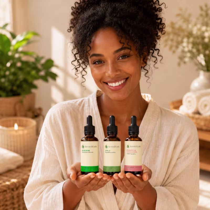 Kit de óleos vegetais de Alecrim, Amla e Folha da Goiabeira – 30 ml cada