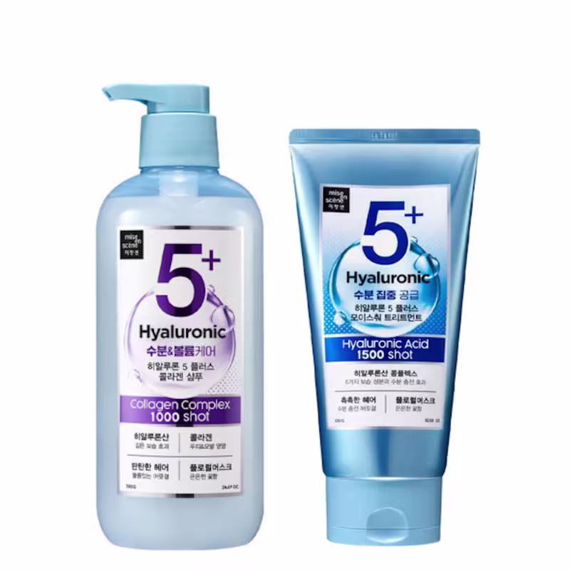 Mise en Scène - Shampoo Moisture Hyaluronic Collagen 700g + Máscara 1500 Shot 300g
