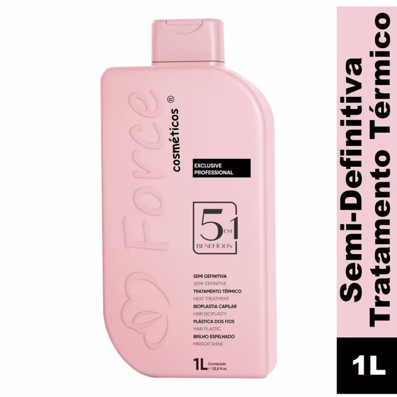Kit Semi Definitiva 5 em 1 Progressiva Exclusive (2x1L) | Tratamento Capilar Profissional 